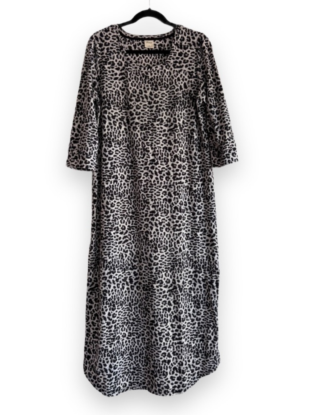 Soma Animal Print 3/4 Sleeve Cotton Modal Long Nightgown Size M